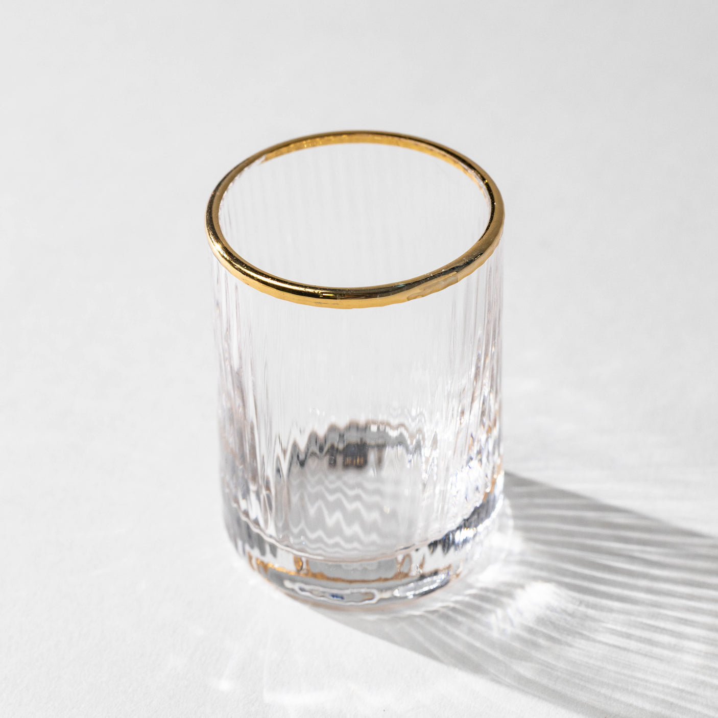 Optic Shot Glass Set w/ Gold Rim