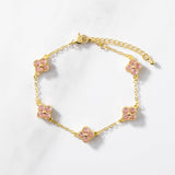 Pink Charlie Clover Bracelet