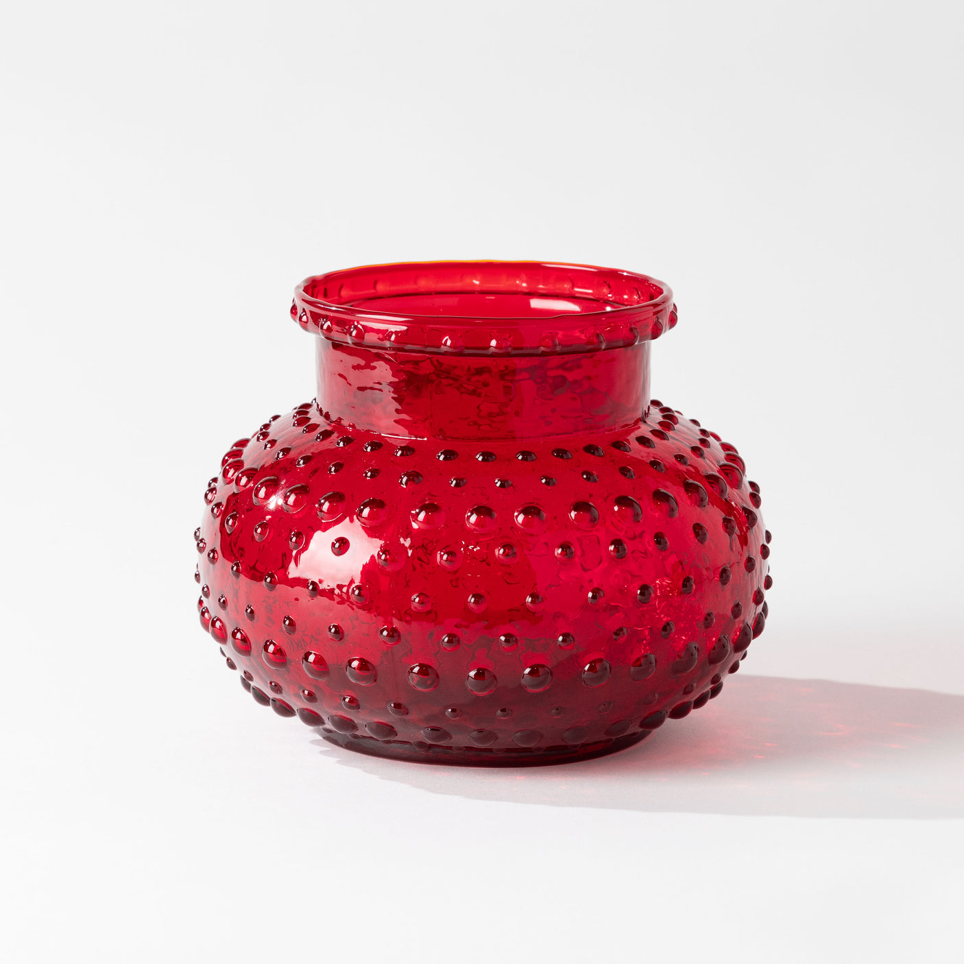 Red Hobnail Vase