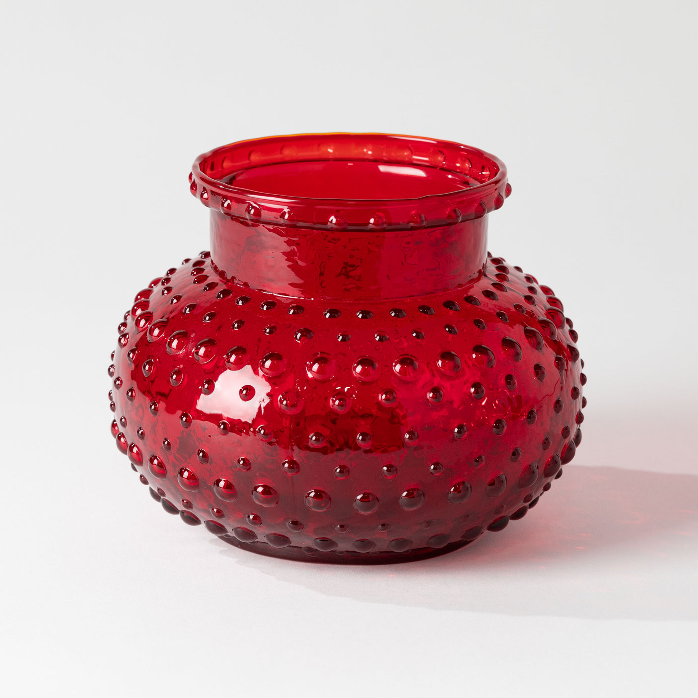 Red Hobnail Vase