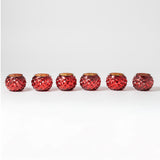 Red Mercury Glass Votive Set