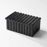 Reeded Black Marble Box