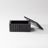 Reeded Black Marble Box