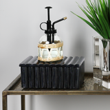 Reeded Black Marble Box