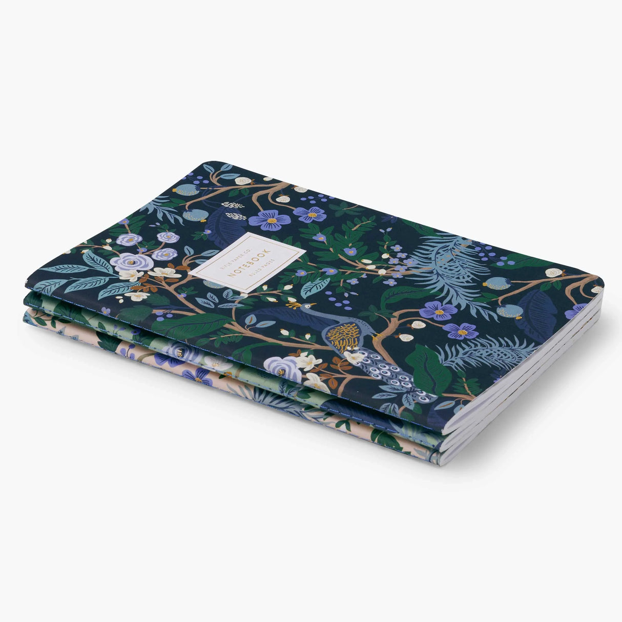 Assorted Set of 3 Peacock Notebooks