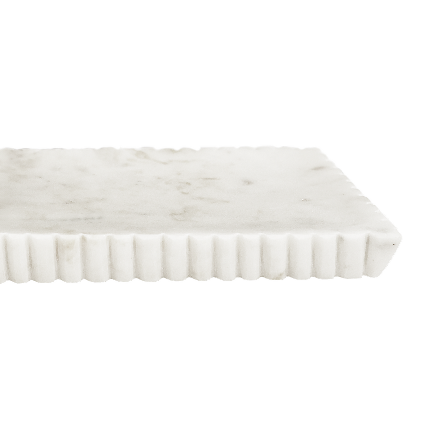 Scalloped Marble Vanity Tray