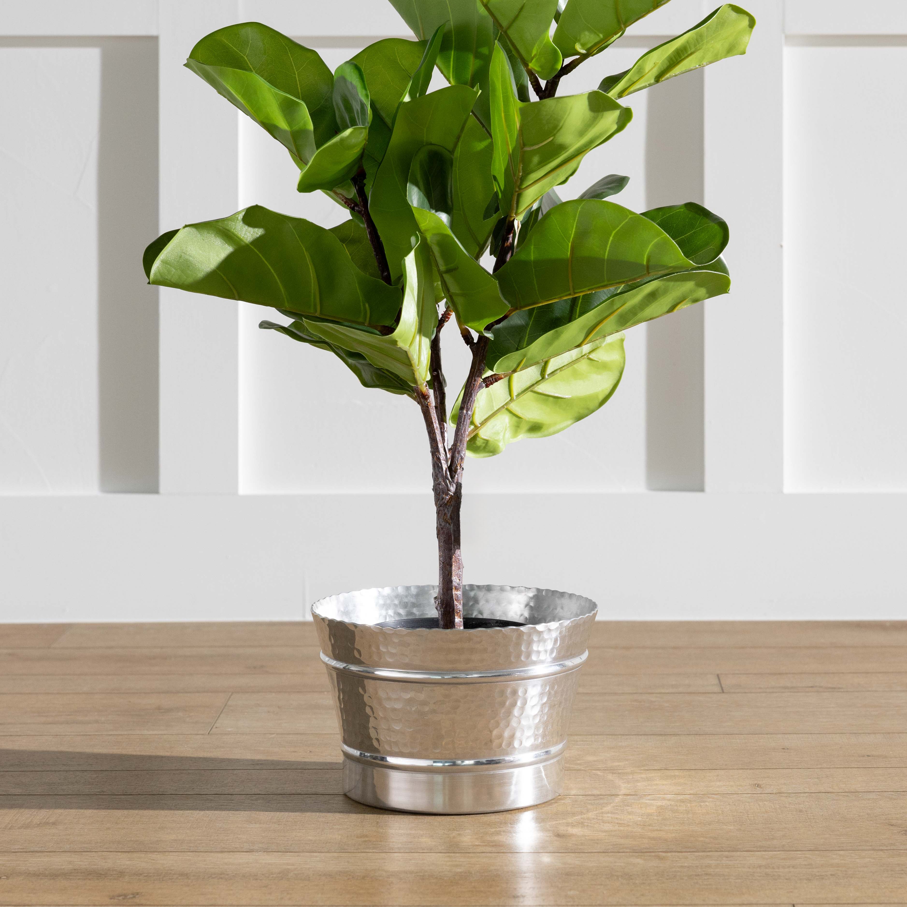 Silver Hammered Planters – Modern Locke