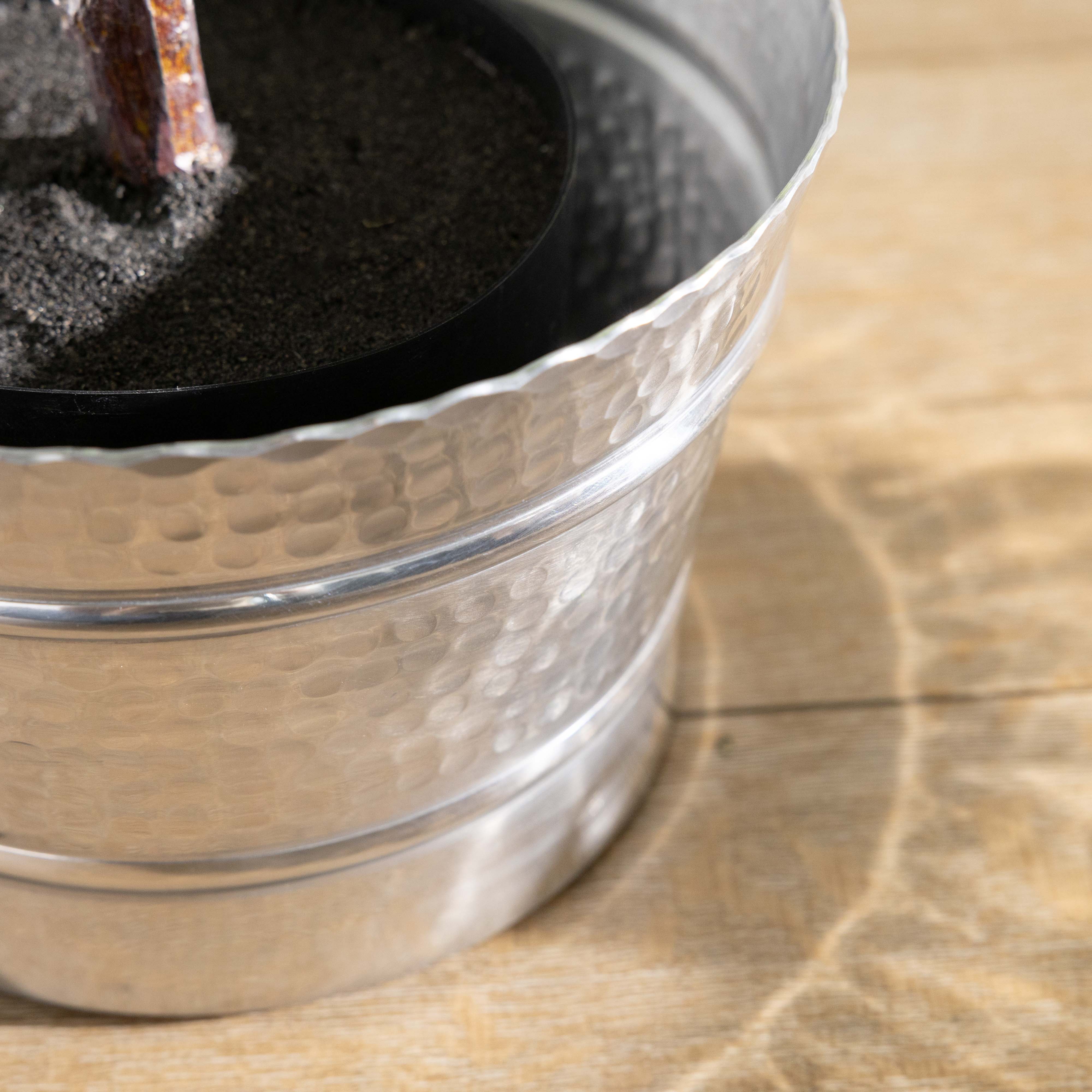 Silver Hammered Planters – Modern Locke