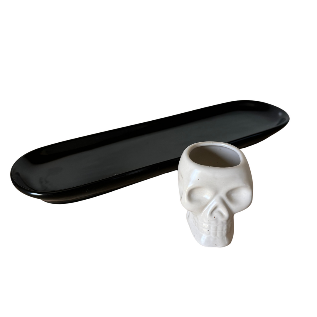 Black Dish w/ Skeleton Bowl