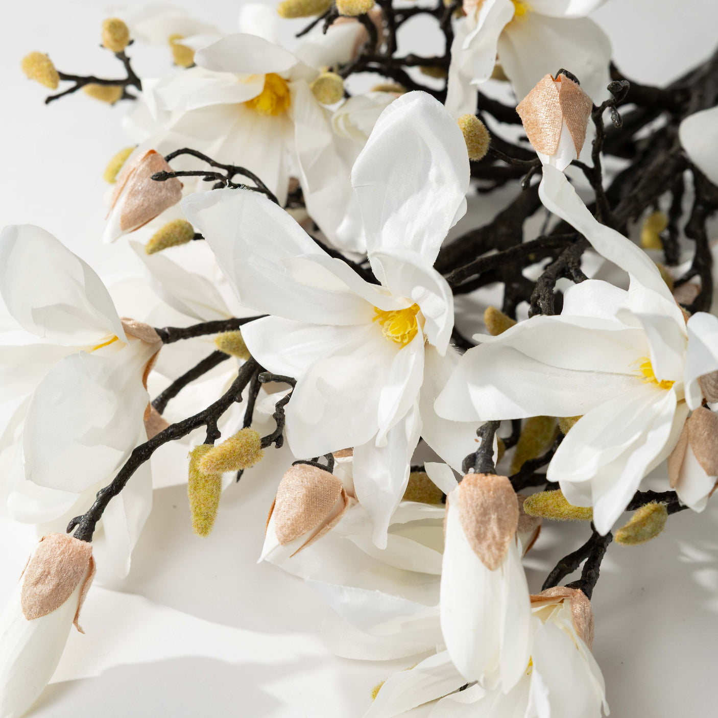 42" Artificial White Magnolia Spray