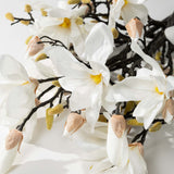 42" Artificial White Magnolia Spray