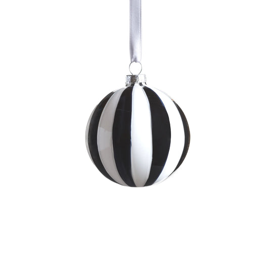 Striped Ball Glass Ornaments