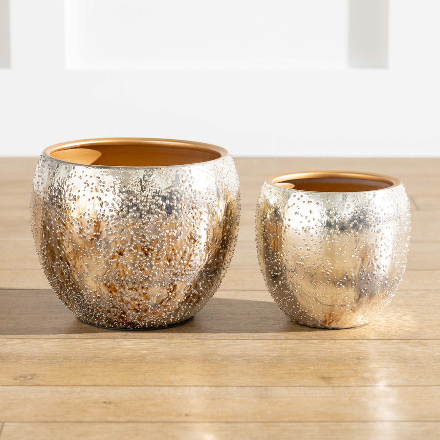 Textured Metal Planters