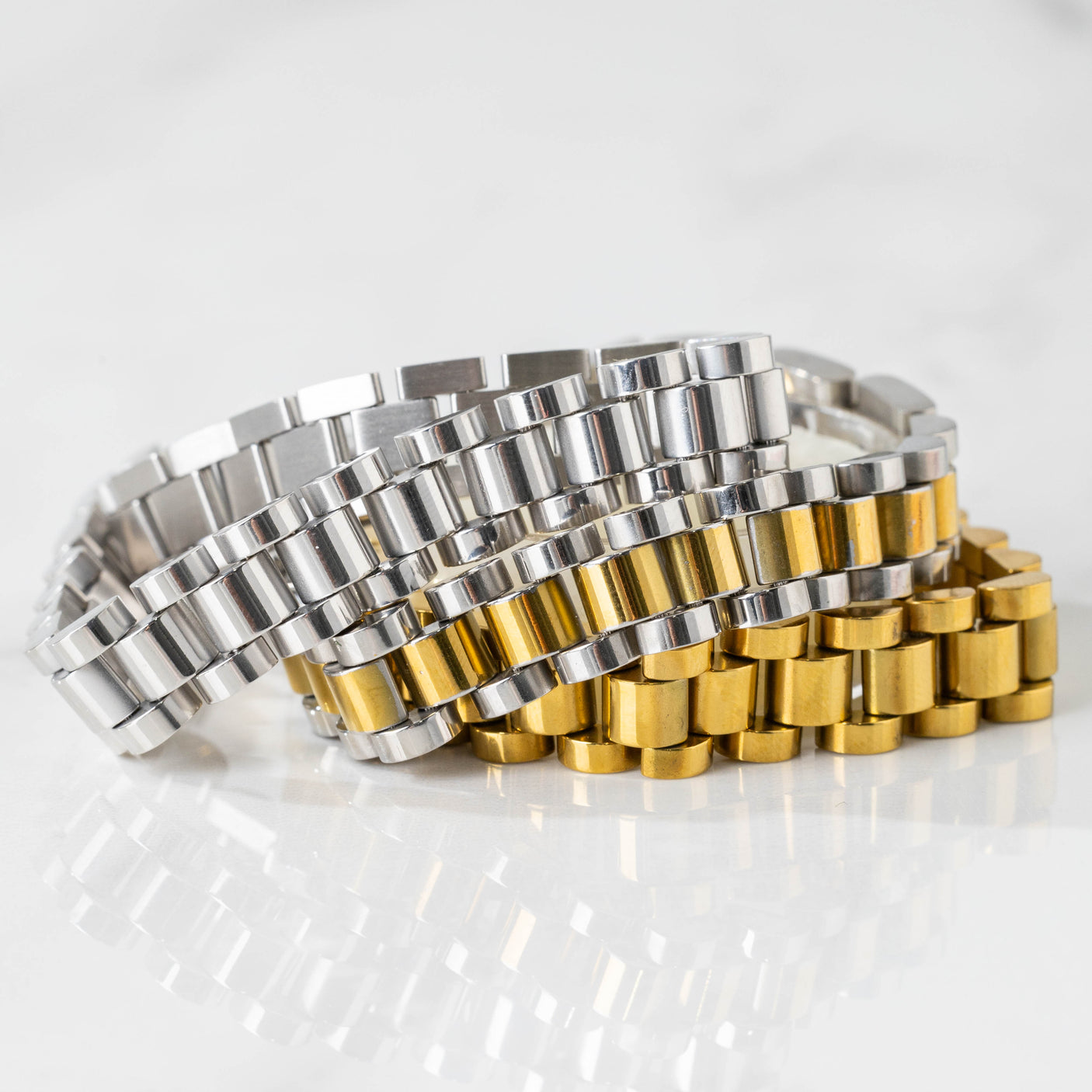 Silver Watch Band Bracelet