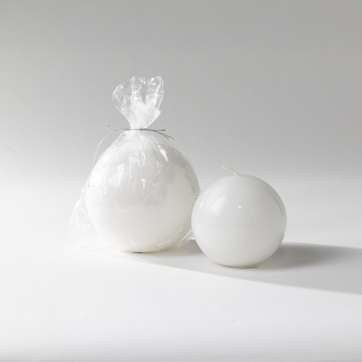 White Lacquer Ball Candles