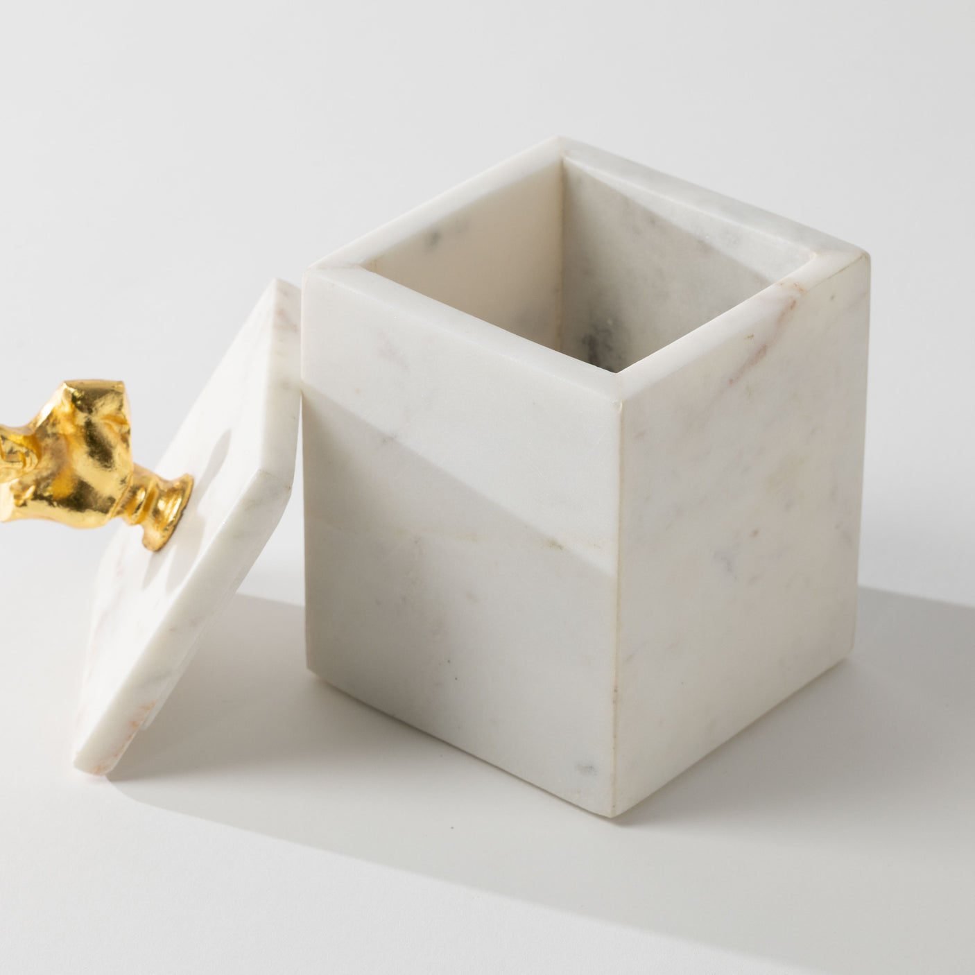 White Marble Bust Box