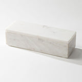 White Marble Dominoes w/ Brass Dots