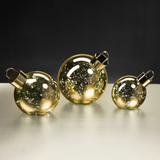 Gold Glass LED Ornament Ball