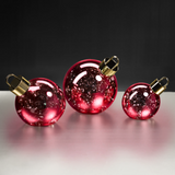 Red Glass LED Ornament Ball