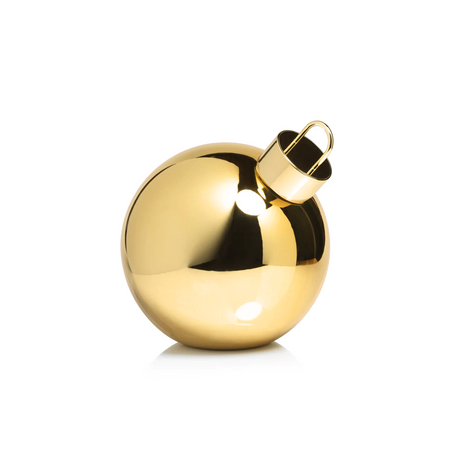 Gold Glass LED Ornament Ball