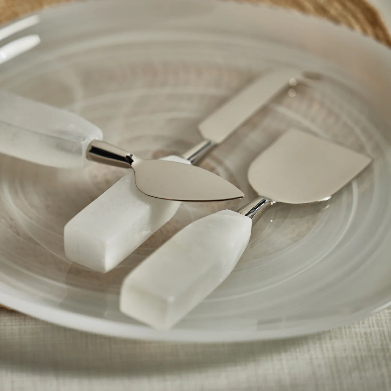 Alabaster Cheese Knife Set