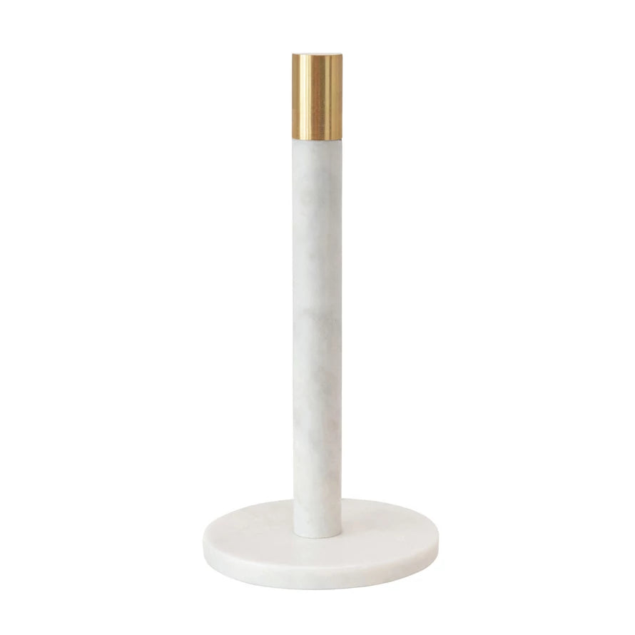 Marble & Brass Towel Holder