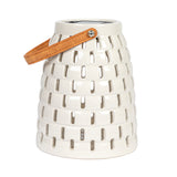 Stoneware Solar White Lantern