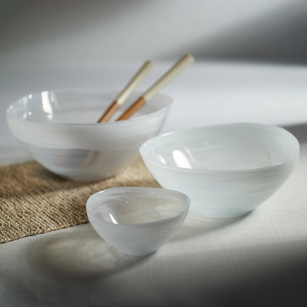 Alabaster Glass Bowls