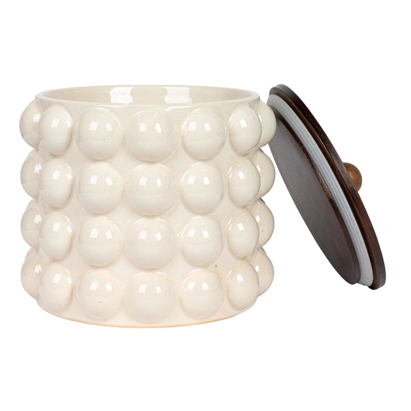 White Hobnail Canister