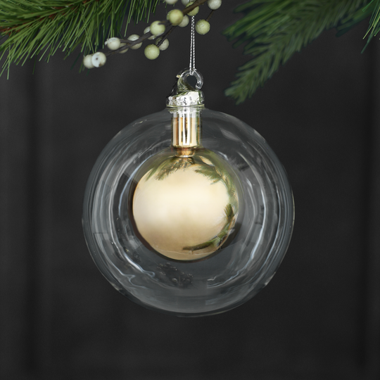 Double Glass Ball Ornament