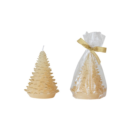 Eggnog Unscented Tree Shaped Candle