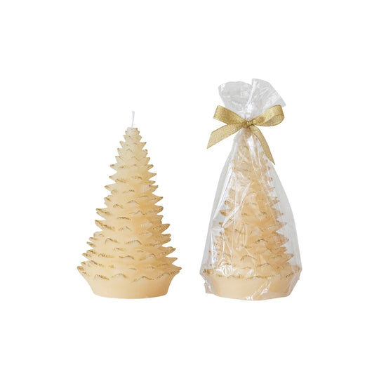 Eggnog Unscented Tree Shaped Candle