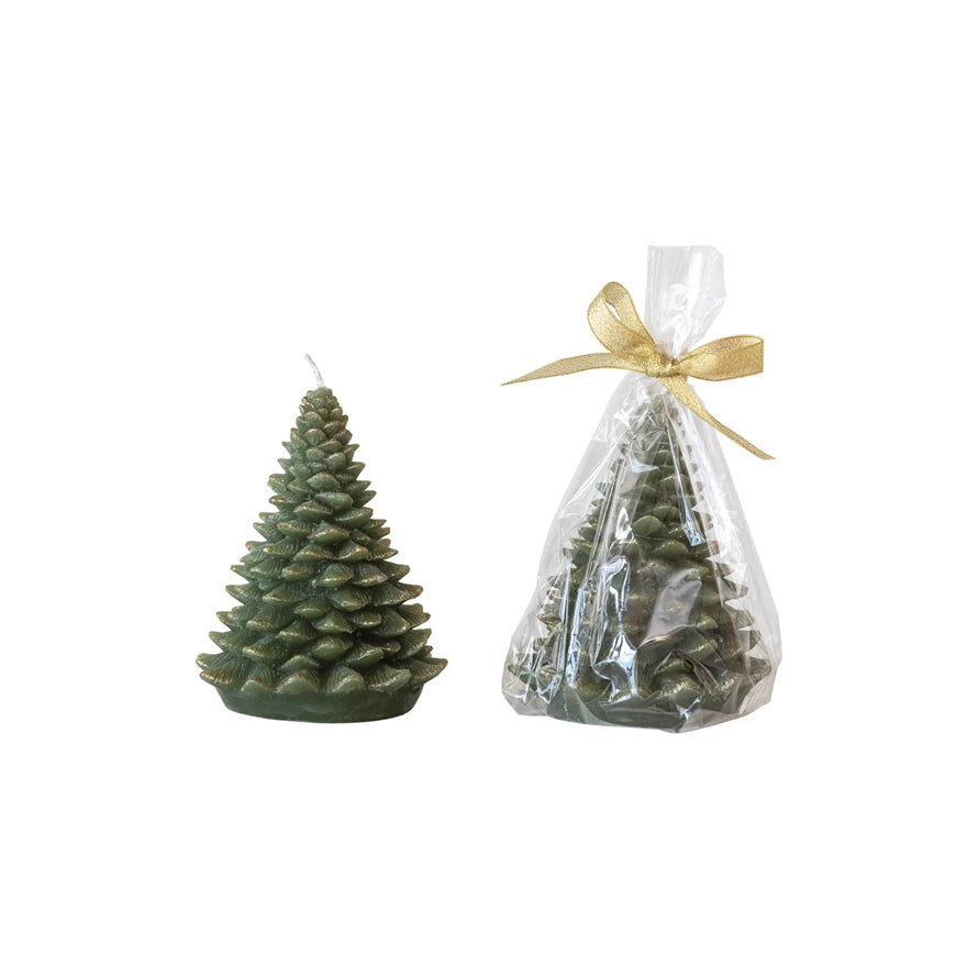 Evergreen Unscented Tree Shaped Candle