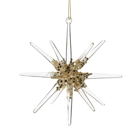 Glass 3D Snowflake Ornament