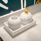 Gold Dot Marble Sink Set