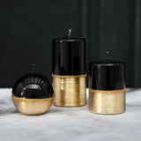 Black & Gold Ball Candle