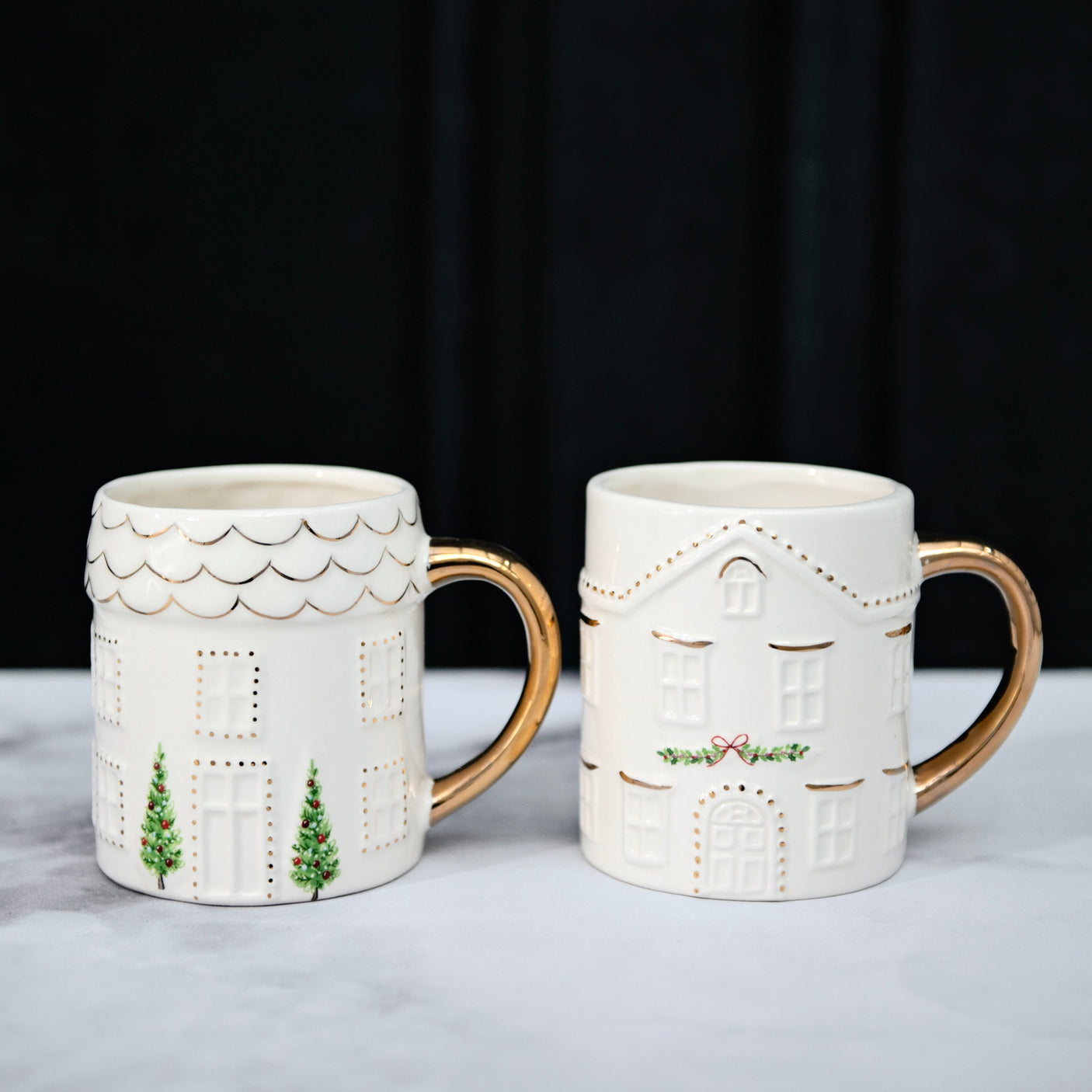 Hand-Painted Holiday Mugs