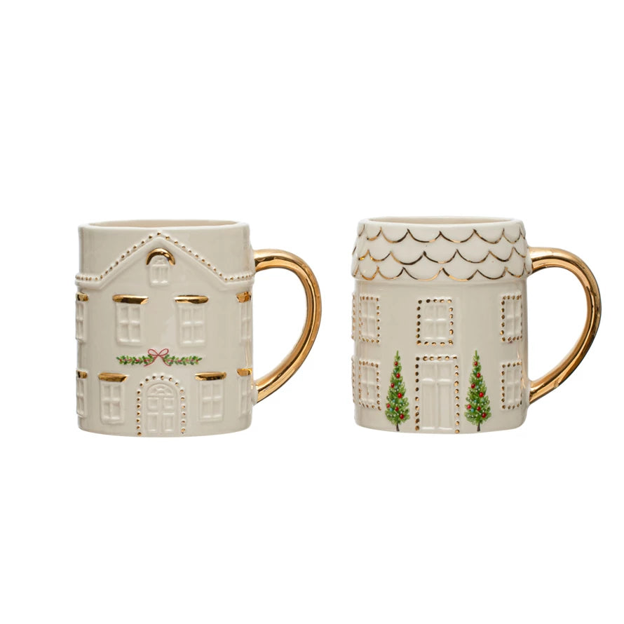 Hand-Painted Holiday Mugs