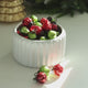 Red & Green Embossed Ornaments in Bag