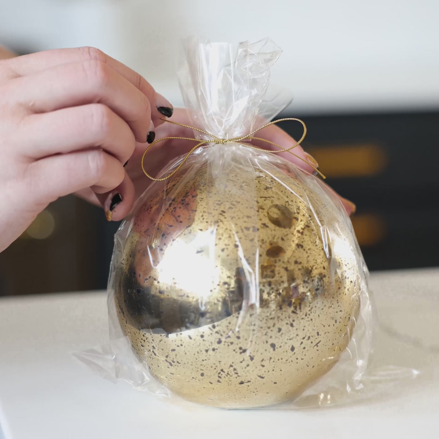 Shiny Metallic Ball Candles