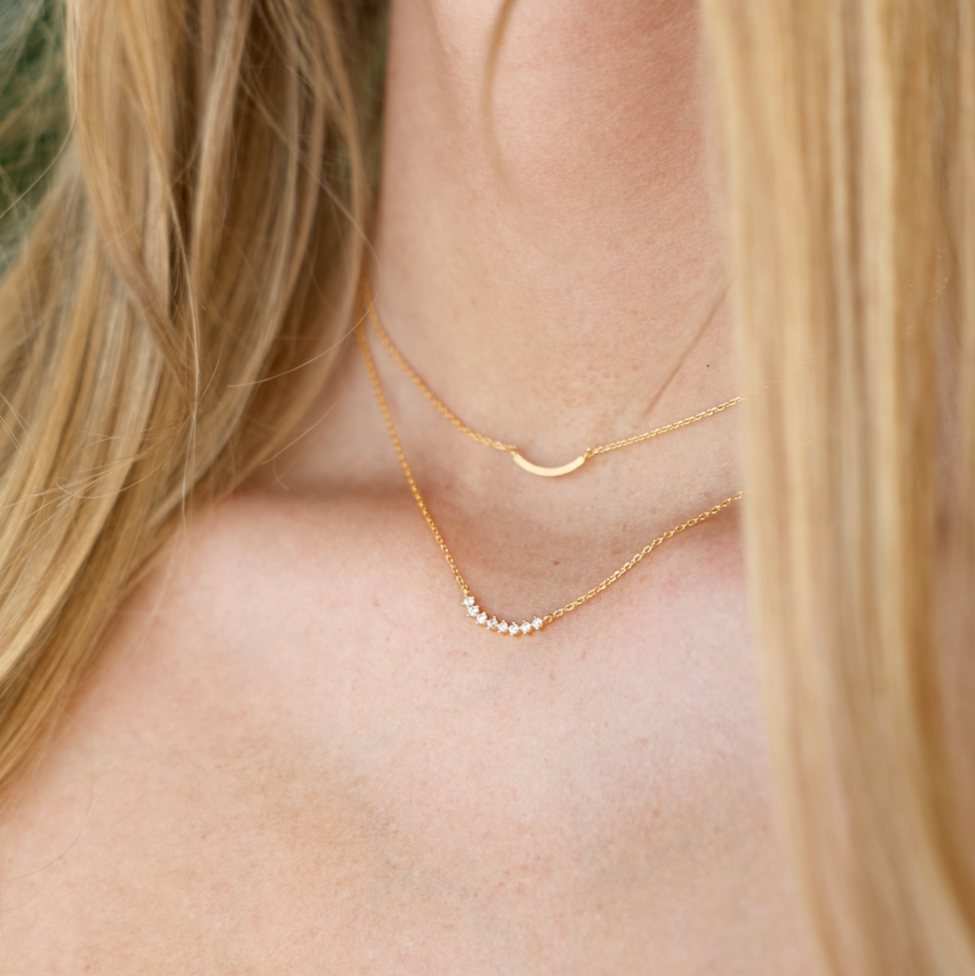Double Layer Bar Necklace