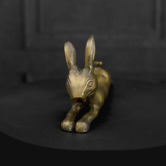 Rabbit w/ Antique Brass Finish