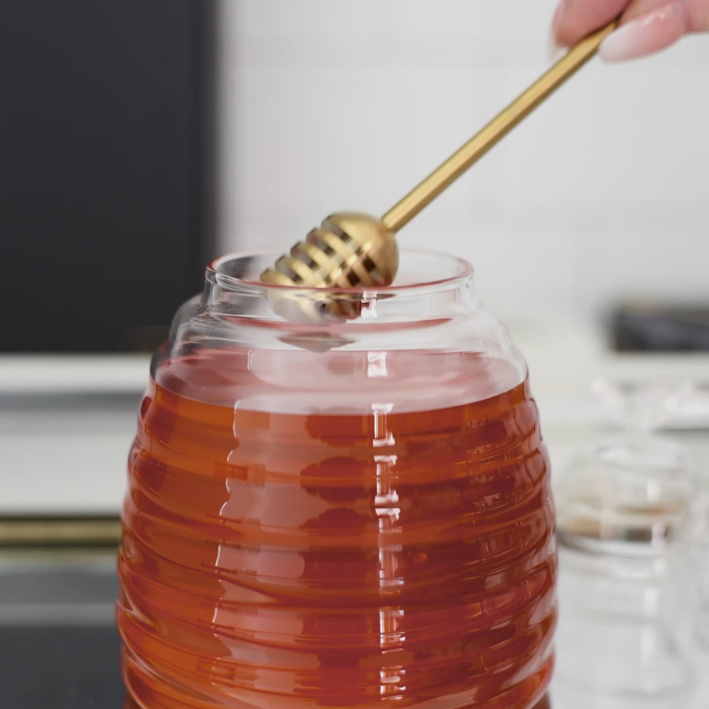 Glass Honey Jar