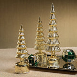 Gold Rotating LED Trees