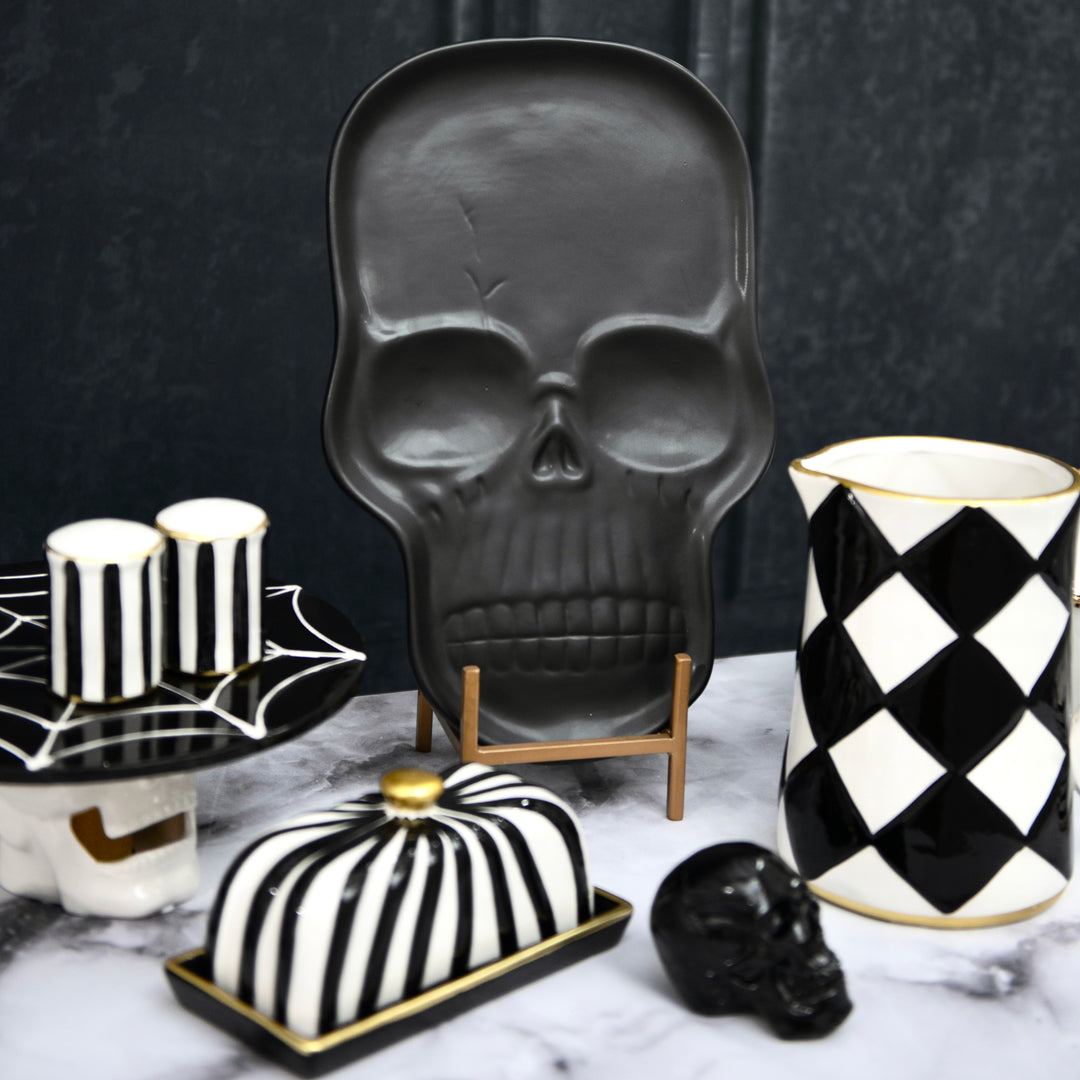 Matte Black Skull Platter