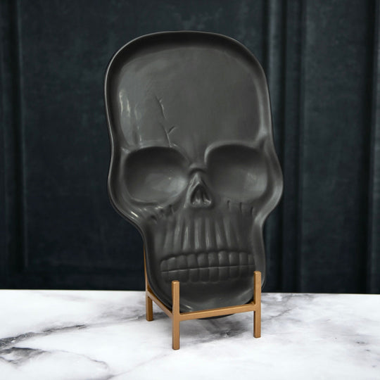 Matte Black Skull Platter