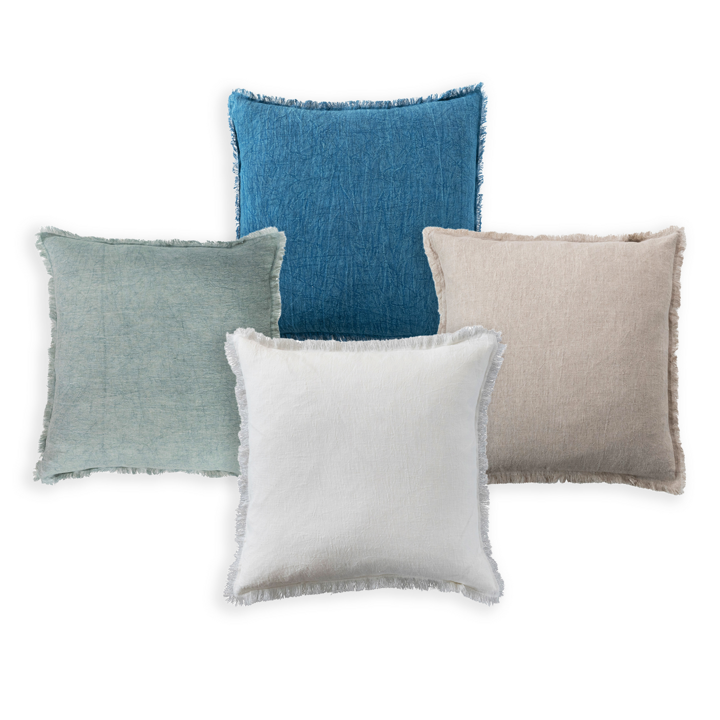 Stonewashed Linen Square Pillows