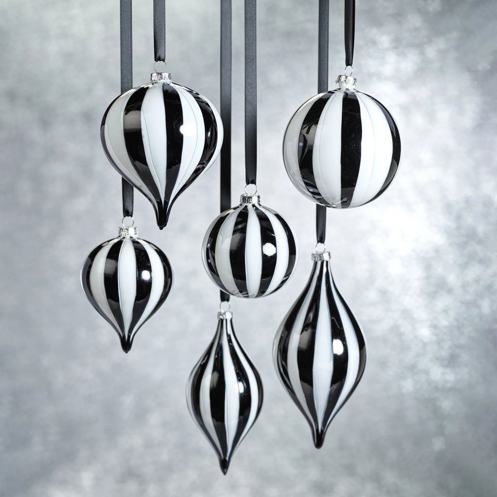 Striped Teardrop Ornaments