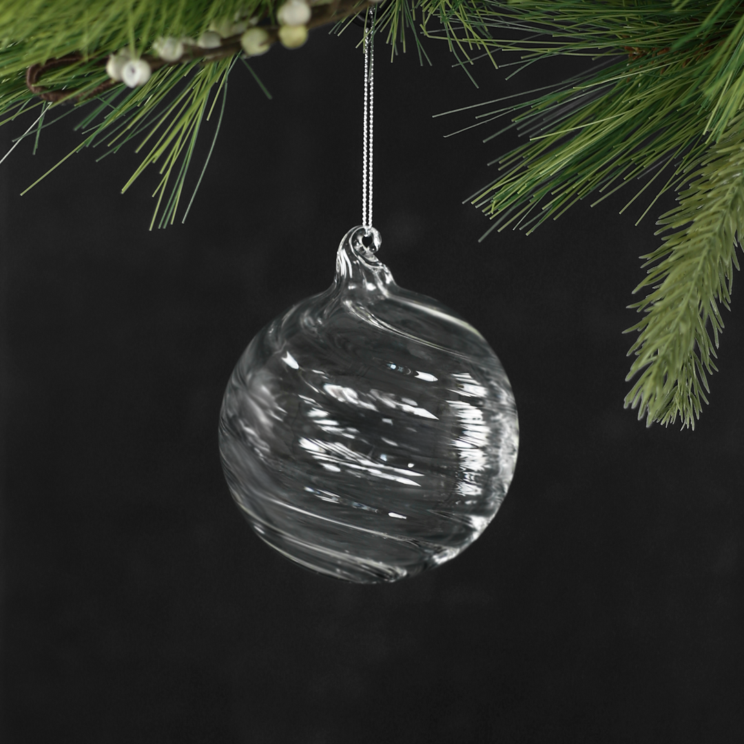 Swirl Blown Glass Ornament