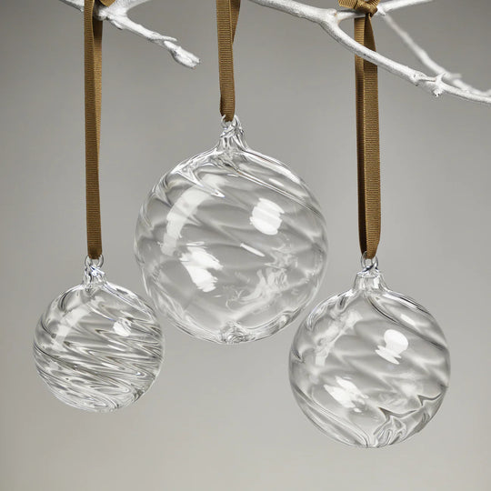 Swirl Blown Glass Ornament